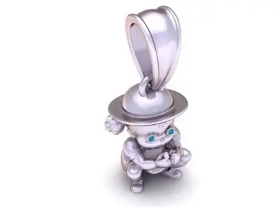 Diamond-Eyed Street Kid Pendant  3D Printable Gold Characeeer 3D print model