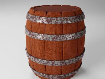 Barrel stool 3D model