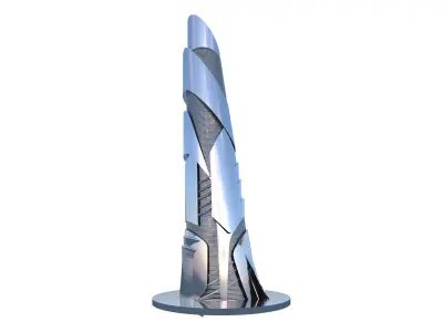 Scifi Building Futuristic Building 3D model  3D model