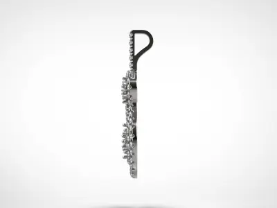 PE1401 Classic Solitaire Pendant half ct CAD STL 18K  3g 3D print model