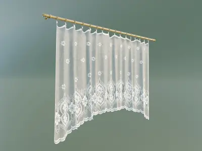 Curtain Low-poly 3D model