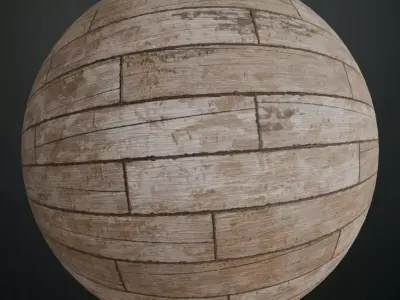 Geometric Nested Triangle Wood Inlay PBR Texture