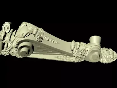 Central decor ornament for furniture 3D model 1131