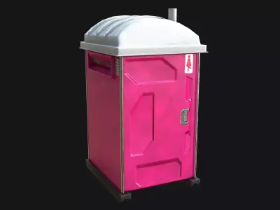 Portable Toilet PBR Low-poly 3D model