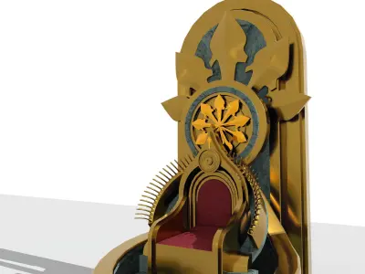 King Chair  Low-poly 3D model
