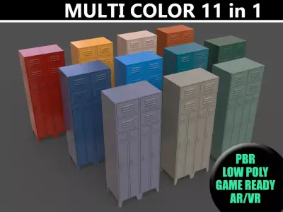 PBR School Gym Locker 10 - Multi color Pack