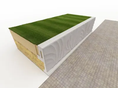 Wall Cross Section Insulation-Park wall detail-8 3D model
