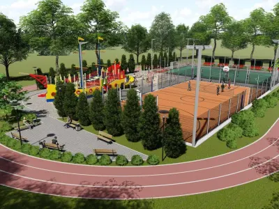 3D model of a sports ground 3D model