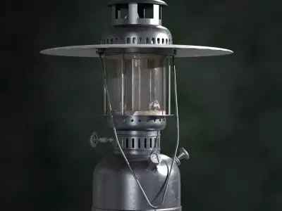 Oil lantern lamp 3D model