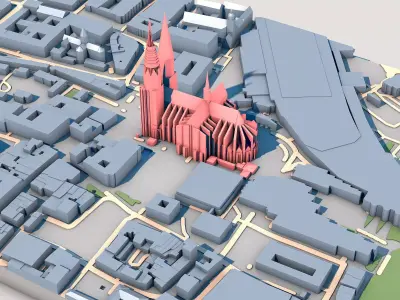 Cologne Cathedral Germany 3D model