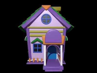 Asset - Cartoons - Background - House 3D model