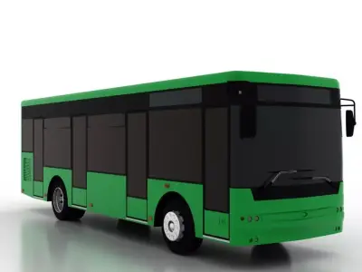 Bus Bogdan A50110 UA Low  Low-poly 3D model