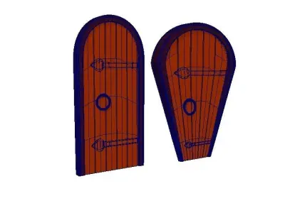 Cartoon Door Low-poly 3D model