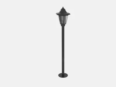 LED Outdoor Solar Garden Light Long 3D model