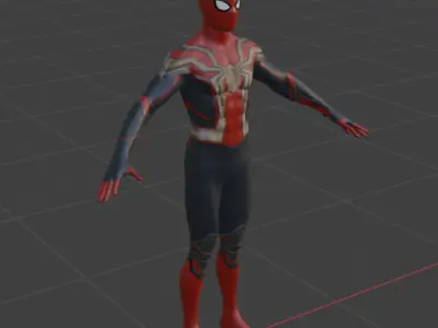 Spiderman No Way Home Integrated Suit Rigged Model 3D model