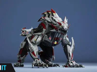 Sci-Fi HellCat Low-poly 3D model