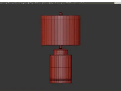 Ellie Tumbling Block Ceramic Metal LED Table Lamp Low-poly 3D model