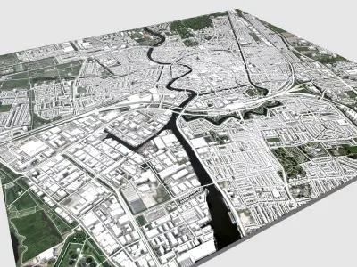 Cityscape Haarlem Netherlands 3D model