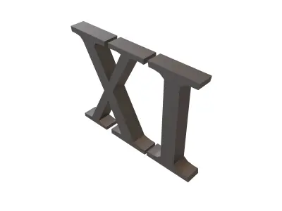 Roman Numerals 11 v1 001 Low-poly 3D model