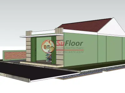 House 11x15m code 580 - Sketchup 3D model 3D model 3D model