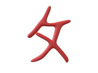 Suzhou Numerals Nine V1 002 Low-poly 3D model