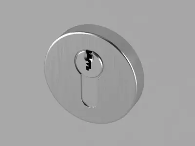 Door Lock And Handle 2 3D model