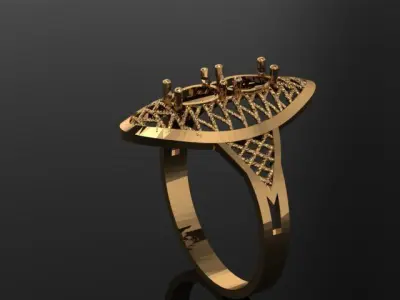 women fusion ring 3d print ultra light 3D print model