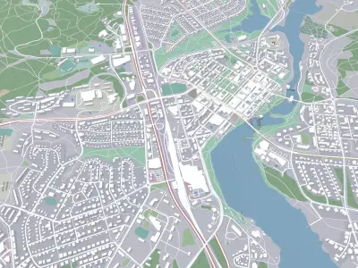 Cityscape Kajaani Finland 3D model