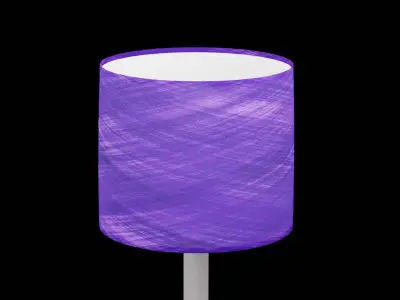 Bed Side Table Lamp Low-poly 3D model 2