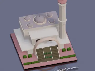 Landmarks of the world U to Z Low-poly 3D model