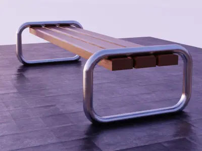 Bench Low-poly 3D model