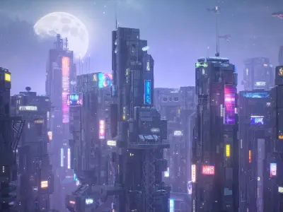 Scifi Building Cyberpunk Futuristic Building Vol 3 Low-poly 3D model