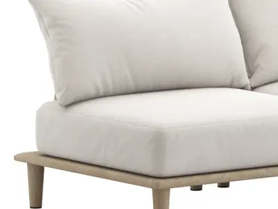 CB2 Baixa Wood Outdoor Sofa 3D model