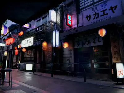 Japanese City Streets Pack 3D model