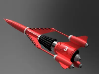 THUNDERBIRD 3 rocket 3D print model