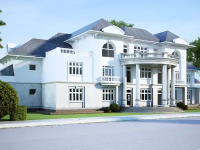 Exterior Scene - Vray Render 3D model