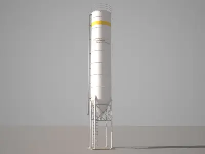 Cement Silo Unibeton - 79 m3 Low-poly 3D model