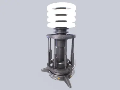 Sci fi lamp Low-poly 3D model order