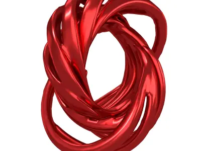 Abstract Ring Shape v6 005 Low-poly 3D model