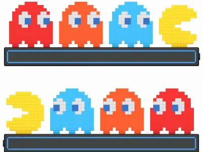 Paladone Pac-Man and Ghosts Light Low-poly 3D model