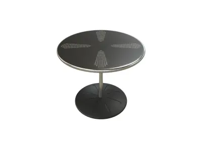 Table-2 table with metal base and glass top 3D model