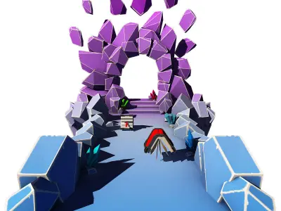 Fantasy Magic Level 3d model pack Low-poly 3D model