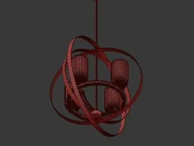 Globe  Nickel Chandeliers 3D model