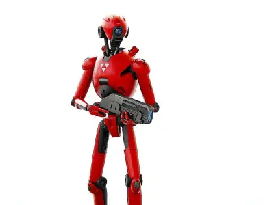 BATTLE DROID X-5000   RIGGED 3D model