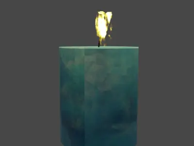 Blue Candel Free low-poly 3D model