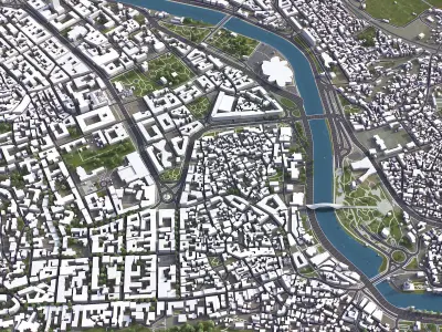 Tbilisi Low-poly 3D model