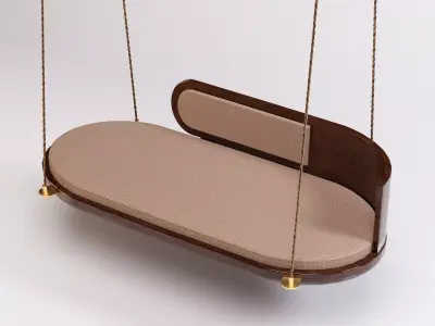 Wooden Swing  Free 3D model