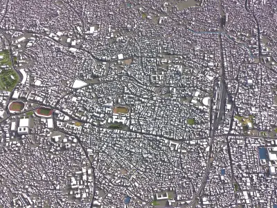 Thiruvananthapuram - 3D City Model Low-poly 3D model