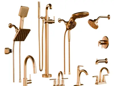 Delta Faucet Shower Set 3D model