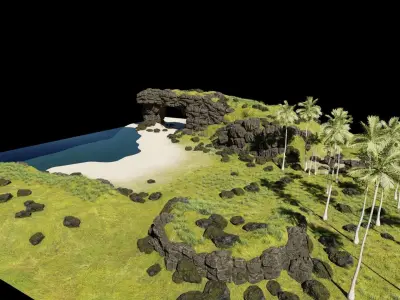 Beach Scene 3D model
